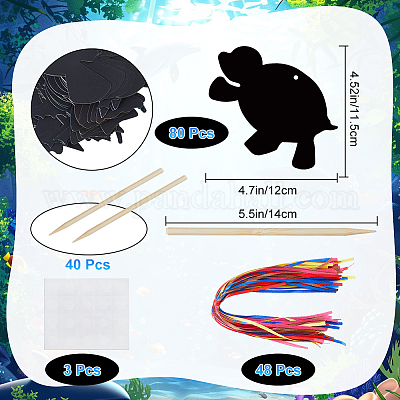 Наборы для украшения подвесок из радужной бумаги с царапинами&nbsp;DIY-WH20013-21B-1