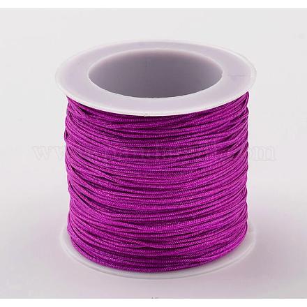 ナイロン糸コード  ジュエリーにはDIYの材料  赤ミディアム紫  0.8mm  約38.27ヤード（35m）/ロール X-NS018-105-1
