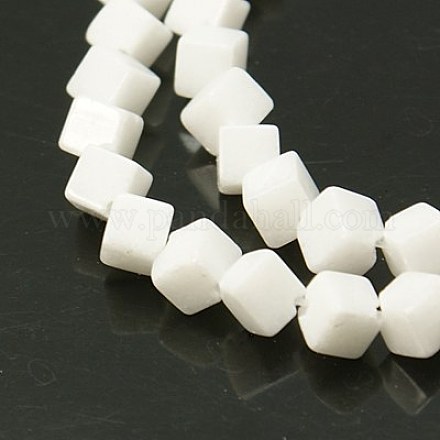 Natural White Jade Beads Strands G-C224-4x4mm-10-1