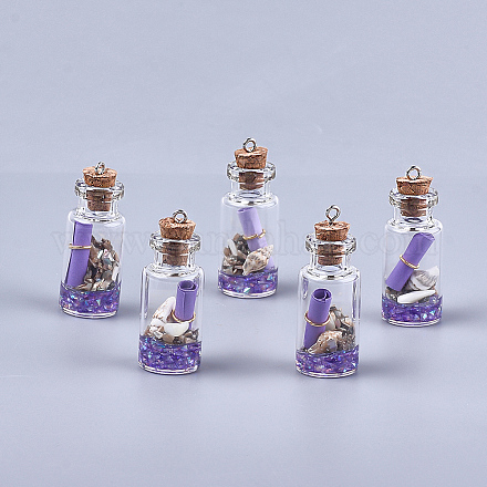 Decorazioni pendenti in vetro per bottiglie di auguri A-GLAA-S181-02A-1