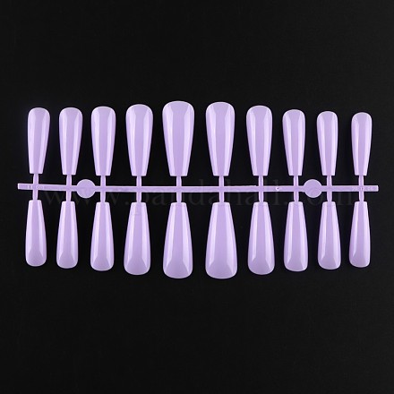 Uñas postizas de plástico de color sólido sin costura MRMJ-R106-TBL023-1