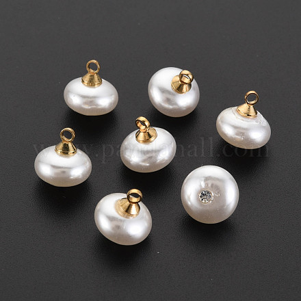 ABS Kunststoff Nachahmung Perlen Charms KK-N242-021-1