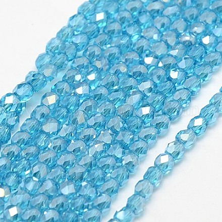 Electroplate Glass Beads Strands EGLA-F001-F20-1