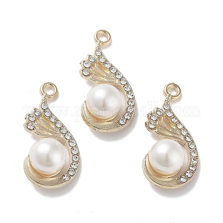Pendenti con perle d'imitazione in ABS FIND-C042-02G-1