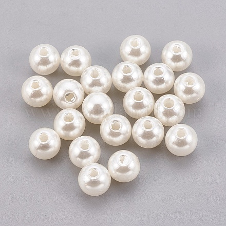 ABSプラスチックパール調ビーズ  ラウンド  古いレース  3mm  穴：1.4mm  約30000個/500g KY-G009-3mm-02-A-1