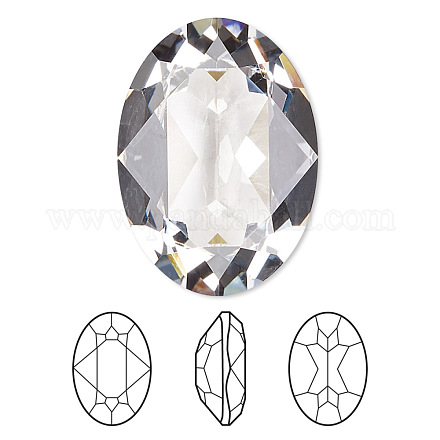 Cabochon strass in cristallo austriaco X-4120-18x13-001(U)-1