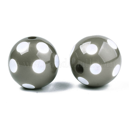 20 perles mm bubblegum morceaux ronds acrylique X-SACR-S146-20mm-12-1