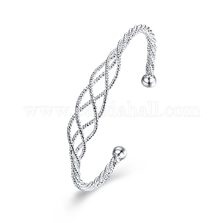 Модный латунные манжеты браслеты BJEW-BB31056-1