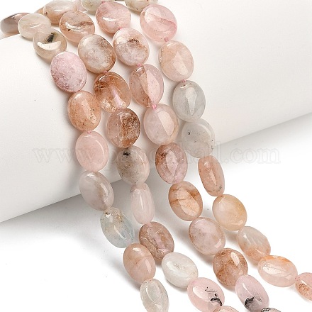 Натуральный розовый морганит бисер нитей&nbsp;G-H335-N01-8x10mm-1