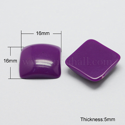 Solid Colour Acrylic Cabochons SACR-S151-16x16mm-07-1