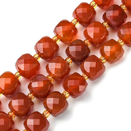 Chapelets de perles en cornaline naturelle G-Q010-A17-01-1