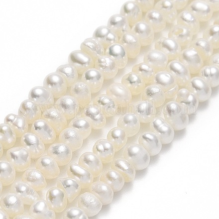 Natural Cultured Freshwater Pearl Beads Strands PEAR-F018-04B-01-1