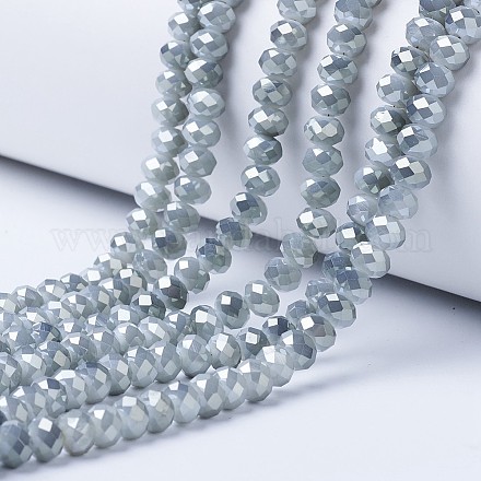 Chapelets de perles en verre électroplaqué EGLA-A034-J10mm-Y02-1