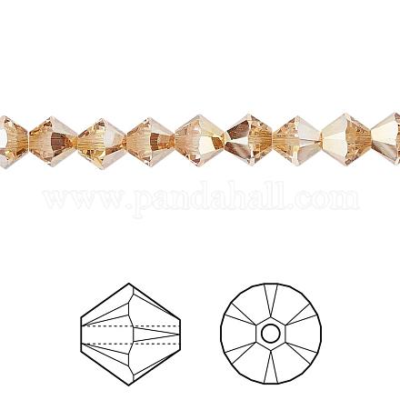 Austrian Crystal Bicone Beads 5328-6mm001METSH-1