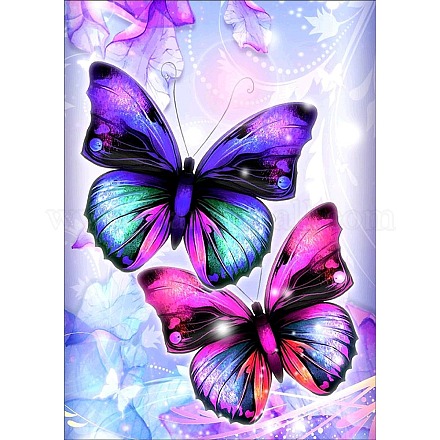 DIY Butterfly Theme Diamond Painting Kits DIAM-PW0004-040B-1