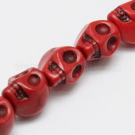 Kunsttürkisfarbenen Perlen Stränge TURQ-G113-10x12mm-06-1