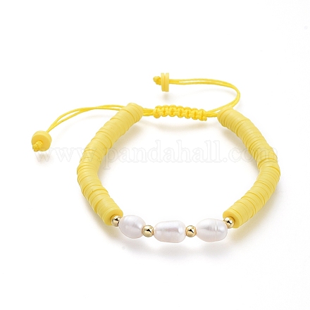 Bracelets de perles de nylon tressés réglables BJEW-JB05124-01-1