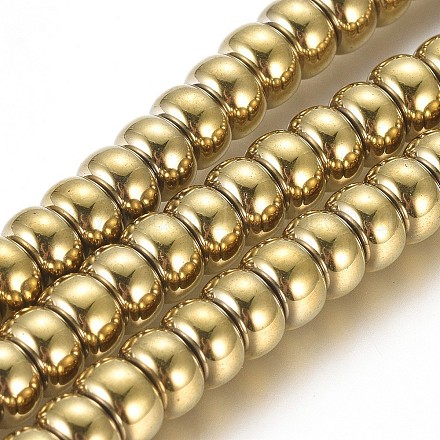Chapelets de perles en hématite synthétique sans magnétiques G-G826-02G-6mm-1