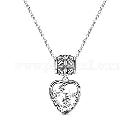 TINYSAND 925 Sterling Silver Beautiful Love for Grandma Necklace TS-CN-033-1