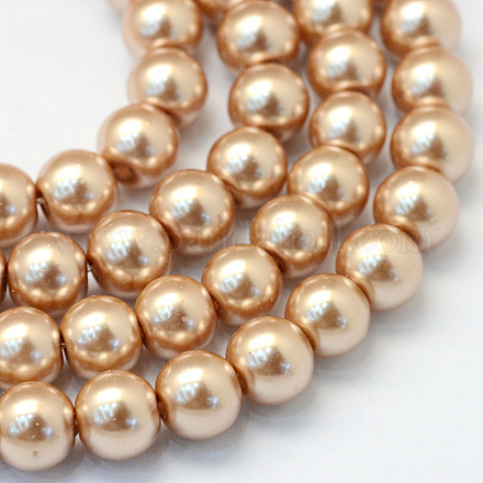 Chapelets de perle en verre peint de cuisson X-HY-Q003-3mm-11-1