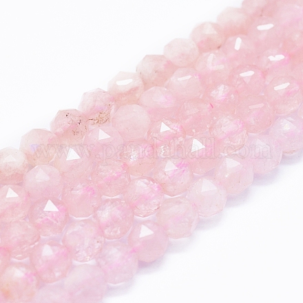 Natürliche rosa Morganit Perlen Stränge G-E561-24-8mm-1