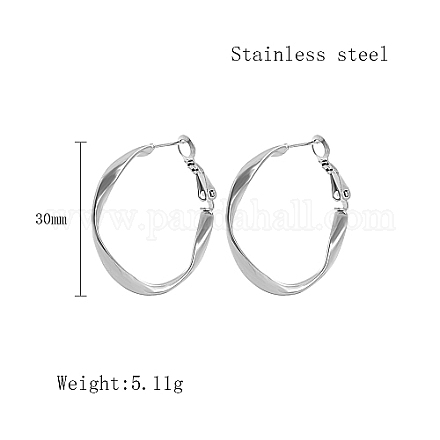 Женские серьги-кольца из нержавеющей стали QX9021-5-1