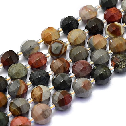 Chapelets de perles en jaspe d'océan naturelle G-K306-A15-10mm-1
