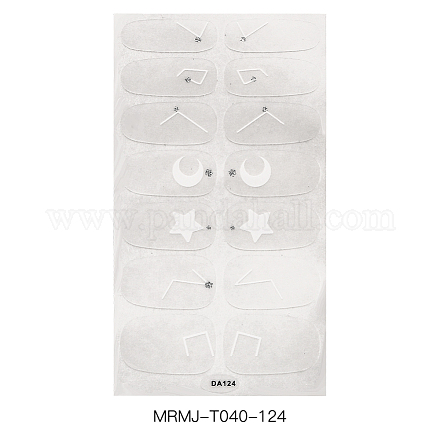 フルカバーネイルステッカー  ネイルデカール粘着性  女性の女の子のためのマニキュアネイルアートの装飾  カラフル  10x5.5cm MRMJ-T040-124-1