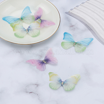 6 шт. 3 цвета железные заколки для волос из кожи аллигатора&nbsp;OHAR-LP0004-36-1