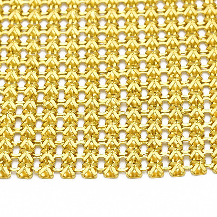 Rouleau de ruban de maille de garniture perlée d'aluminium AW-N002-01G-1