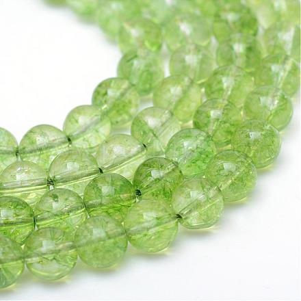 Olive naturelle perles de quartz brins G-UK0001-46-10mm-1