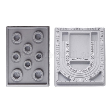Sunnyclue 2 pièces 2 styles de plateaux d'assemblage de perles en plastique TOOL-SC0001-16-1