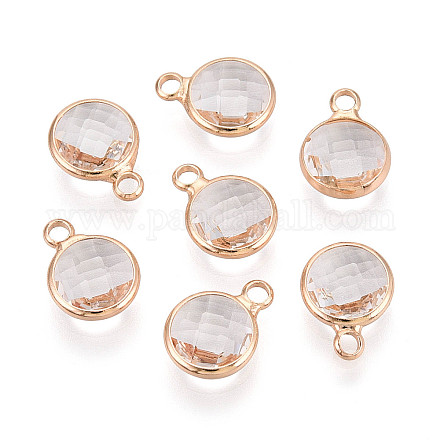 Латунь стекло подвески золотой тон&nbsp;GLAA-ZX008-24E-G-1