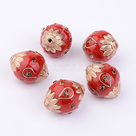 Round Handmade Indonesia Beads IPDL-F001-01RG-1