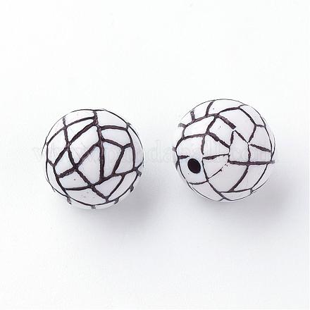 Perles en acrylique de style artisanal MACR-S269-16mm-12-1