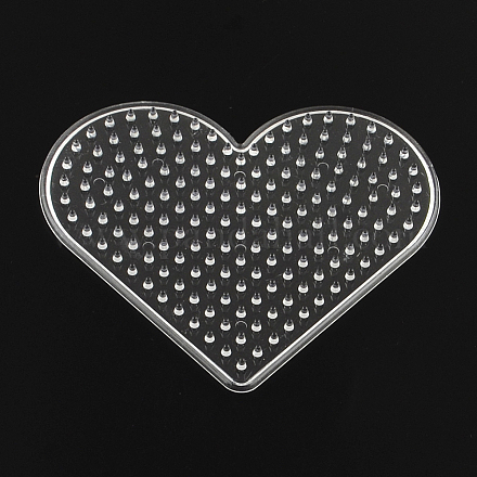 Pannelli forati in plastica a forma di cuore abc utilizzati per perline fusibili fai da te da 5x5 mm DIY-YW0008-19-1