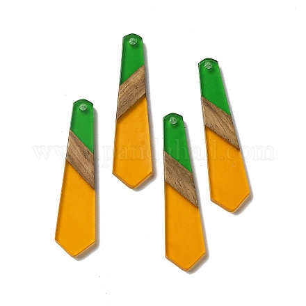 Colgantes de resina opaca y madera de nogal RESI-D060-B-01-1