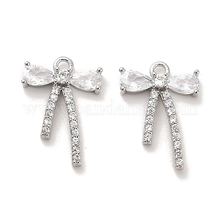 Латунные микропаве прозрачные подвески с фианитом KK-C054-23P-1