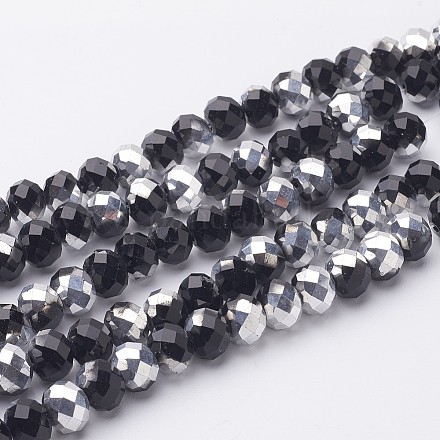 Electroplate Glass Beads Strands GR10MMY-27S-1