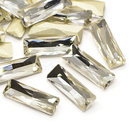 Cabuchones de cristal de facetado rectángulo de rhinestone RGLA-A014-8x24mm-S01-1