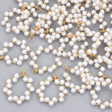 Colgantes de perlas de imitación de plástico abs KK-N235-014-1
