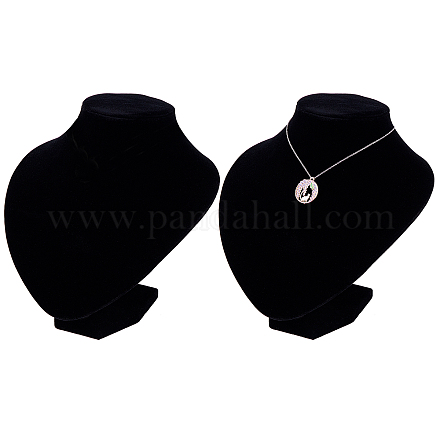 Pandahall confezione da 2 piccolo porta catena per collana in velluto NDIS-WH0001-01A-1