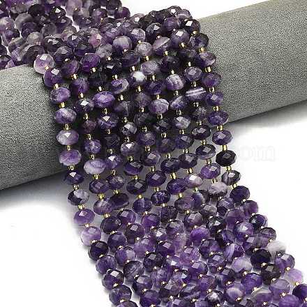 Природный аметист нитей бисера&nbsp;G-P573-A31-01-1