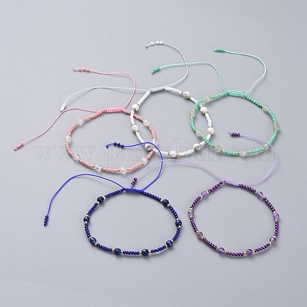 Bracelets de perles tressées réglables BJEW-JB04902-1