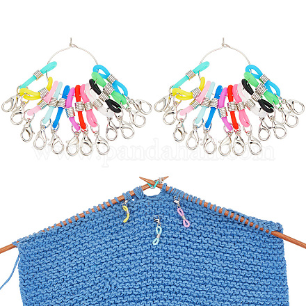Marqueurs de points de tricot en caoutchouc HJEW-AB00574-1