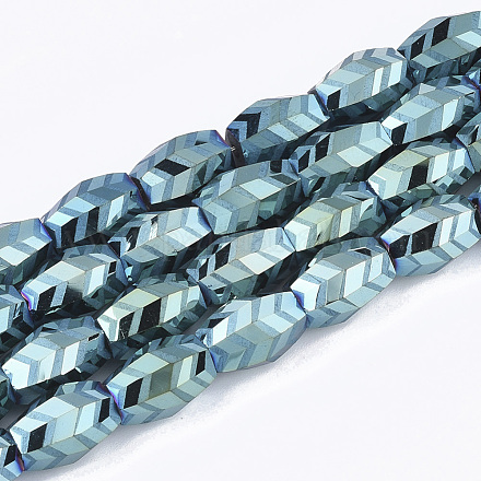 Chapelets de perles en verre électroplaqué EGLA-T018-02-B01-1