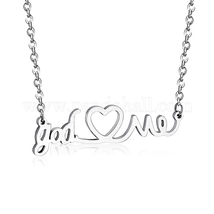 SHEGRACE Stainless Steel Pendant Necklaces JN071A-X-1
