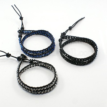 Fashion Double Wrap Bracelets BJEW-J060-M-1