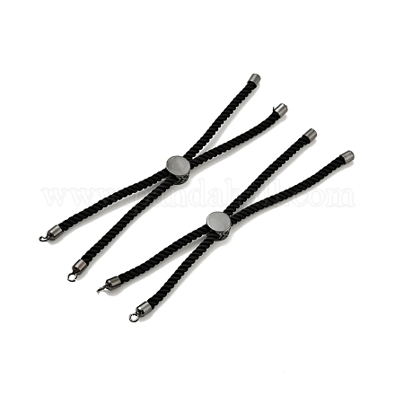 Наполовину готовые браслеты-слайдеры из скрученной миланской веревки FIND-G032-01B-06-1
