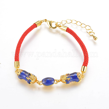 Nylon Cord Bracelets BJEW-L639-11-1